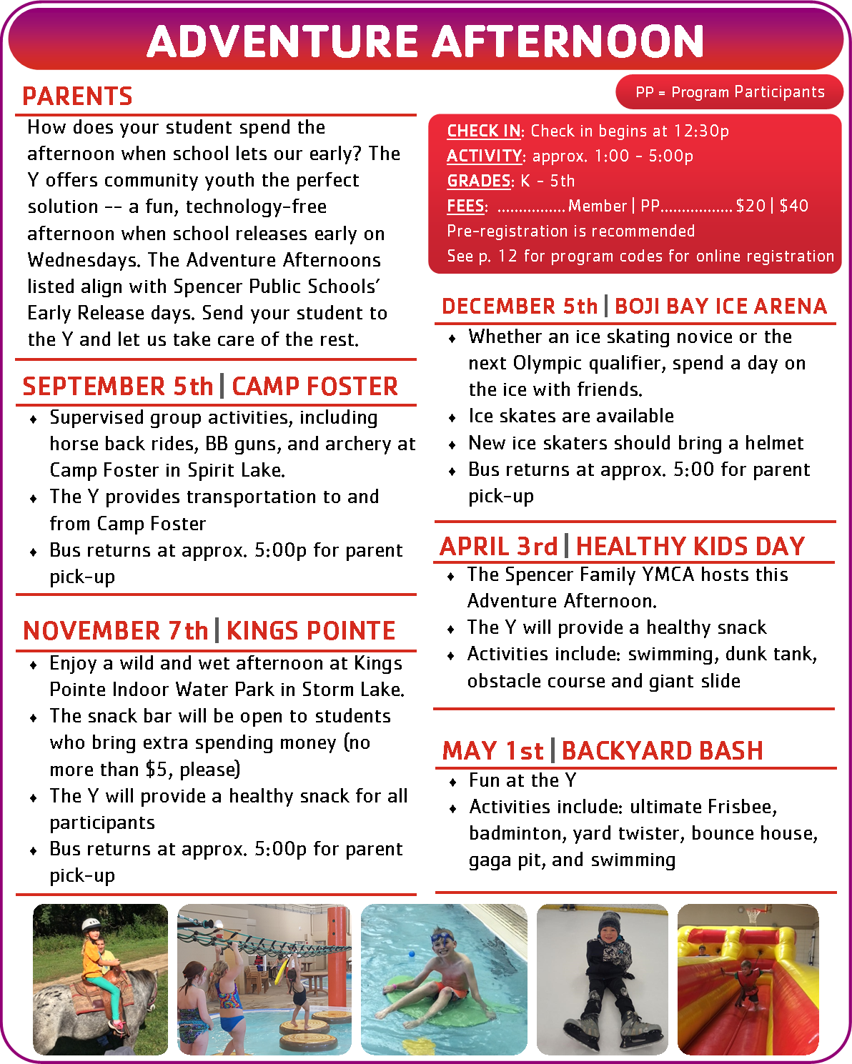 Adventure Afternoon Information - Spencer Family Ymca (1192x1489), Png Download