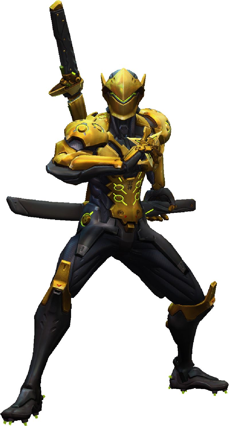 Genji Golden Skin - Action Figure (2100x1500), Png Download