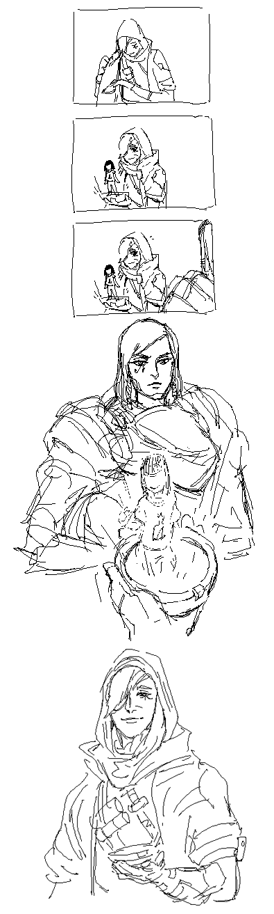 Genji On Main - Sketch (700x1312), Png Download