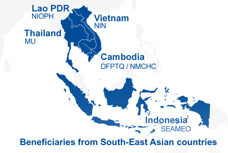 Map Of The Partner Organizations And Countries In South-east - East Southern Asia Map Png (742x497), Png Download
