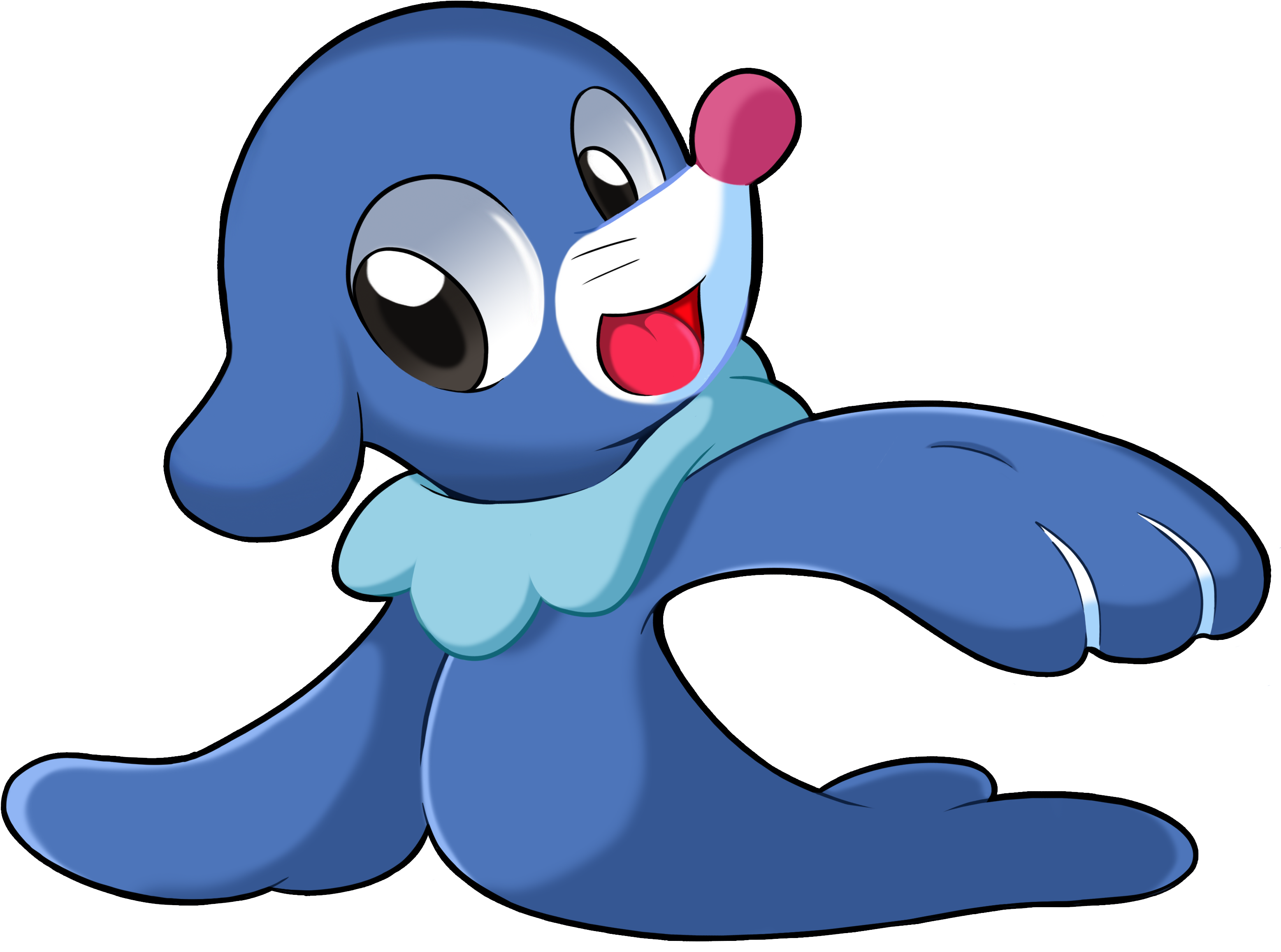 Just A Popplio - Cartoon (3214x2395), Png Download