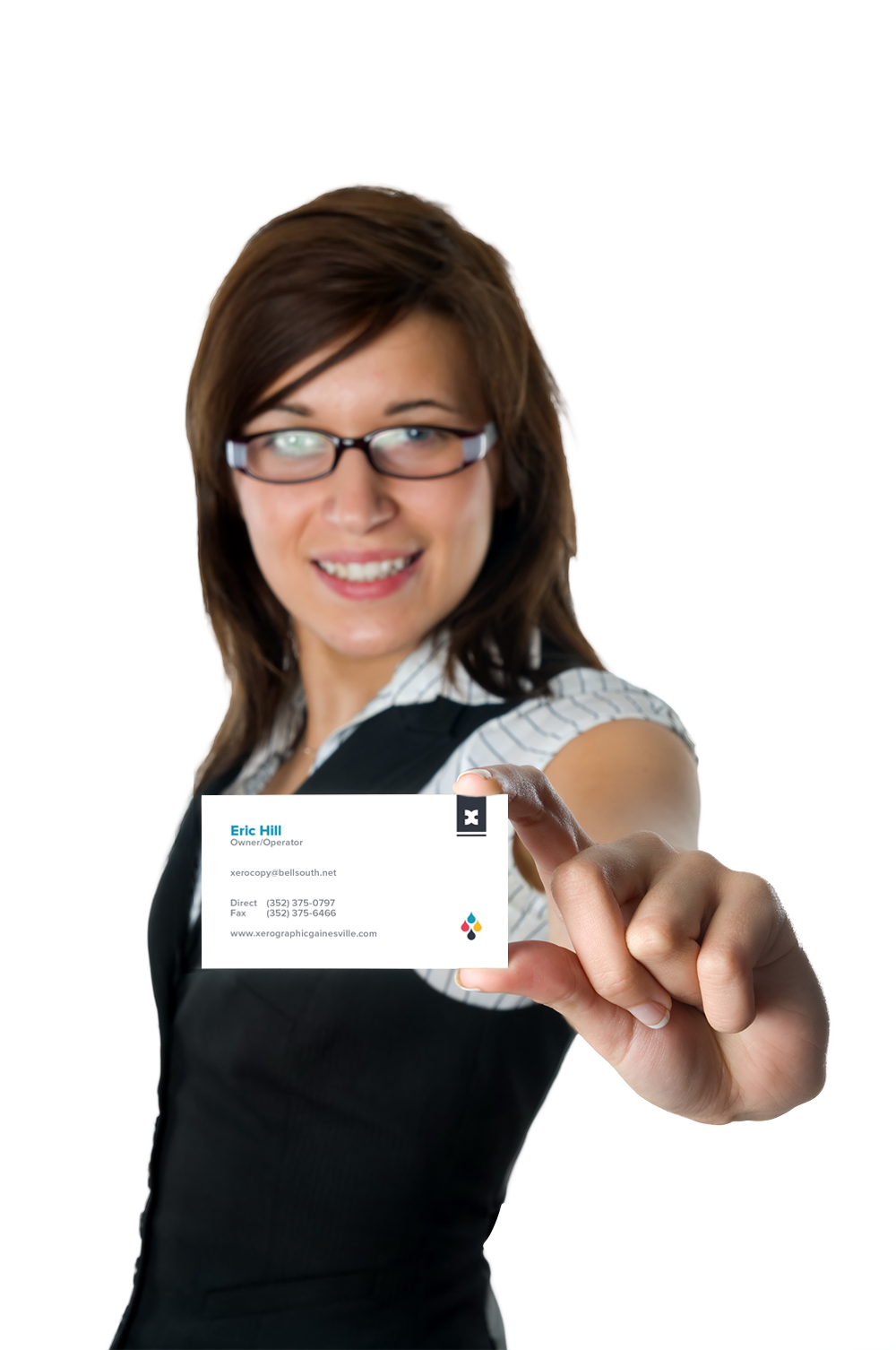 Ready To Start Printing And Saving Online - Women Business Card Png (1000x1506), Png Download