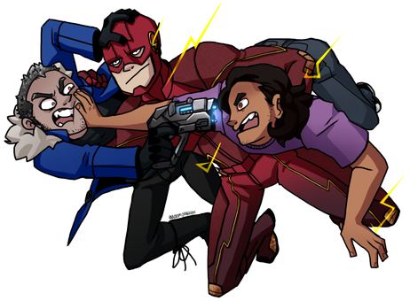 Coldflash Flash Captain Cold Slash Dc Cute - Leonard Snart Fan Art (477x350), Png Download