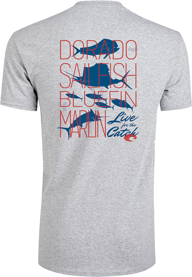 Costa Del Mar Offshore In Gray, Size S, Angle - Active Shirt (2000x1000), Png Download