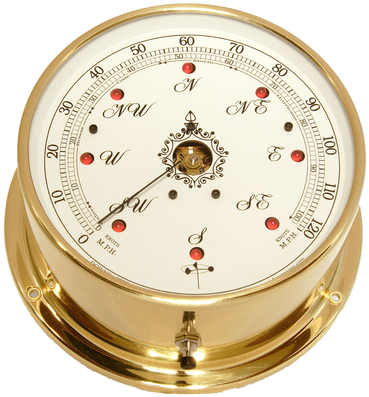 Downeaster Wind Speed And Direction Gauge With Tru - Downeaster Lighthouse Series Wind Speed And Direction (380x402), Png Download