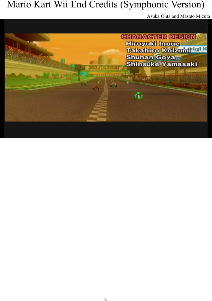 Mario Kart Wii End Credits Sheet Music Composed By - Highway (850x1100), Png Download