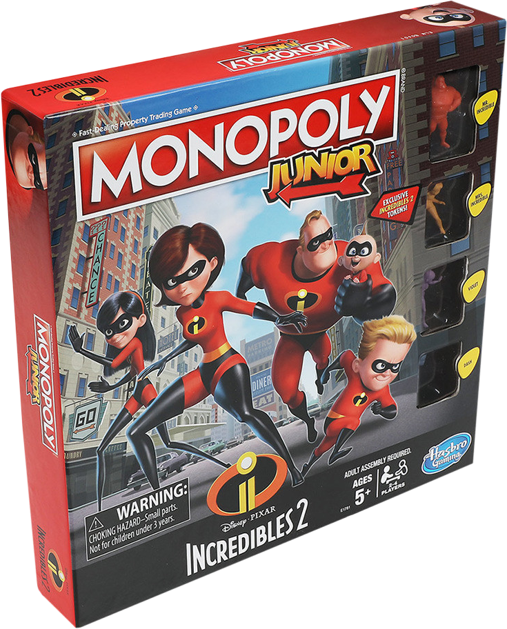 Monopoly - Incredibles 2 Monopoly (735x912), Png Download