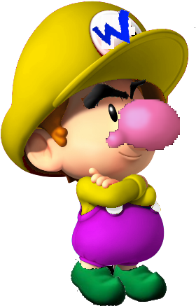 Wario Mario Kart Wii Image - Mario Bros Baby Wario (310x477), Png Download