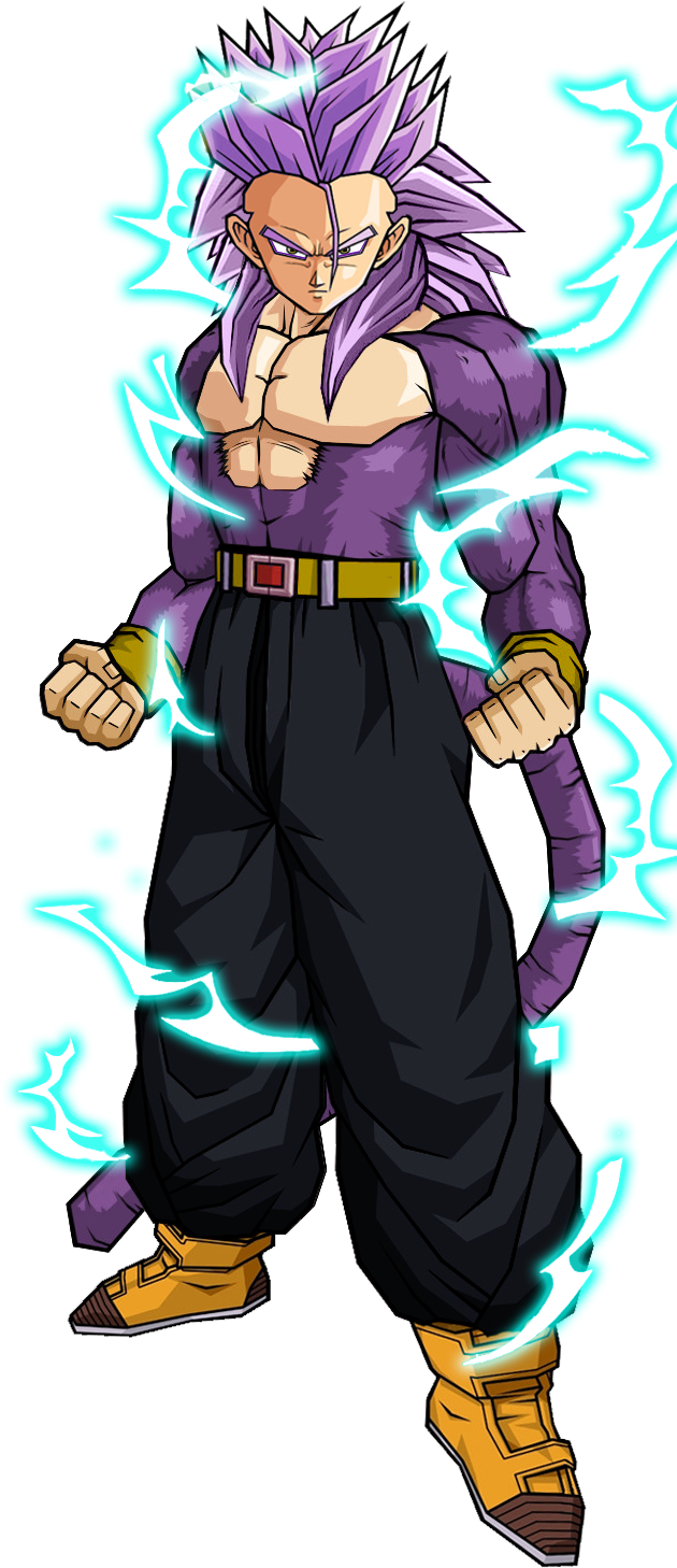 Trunks Super Sayen 4 List Of Synonyms And Antonyms - Trunks Ssj4 (641x1612), Png Download