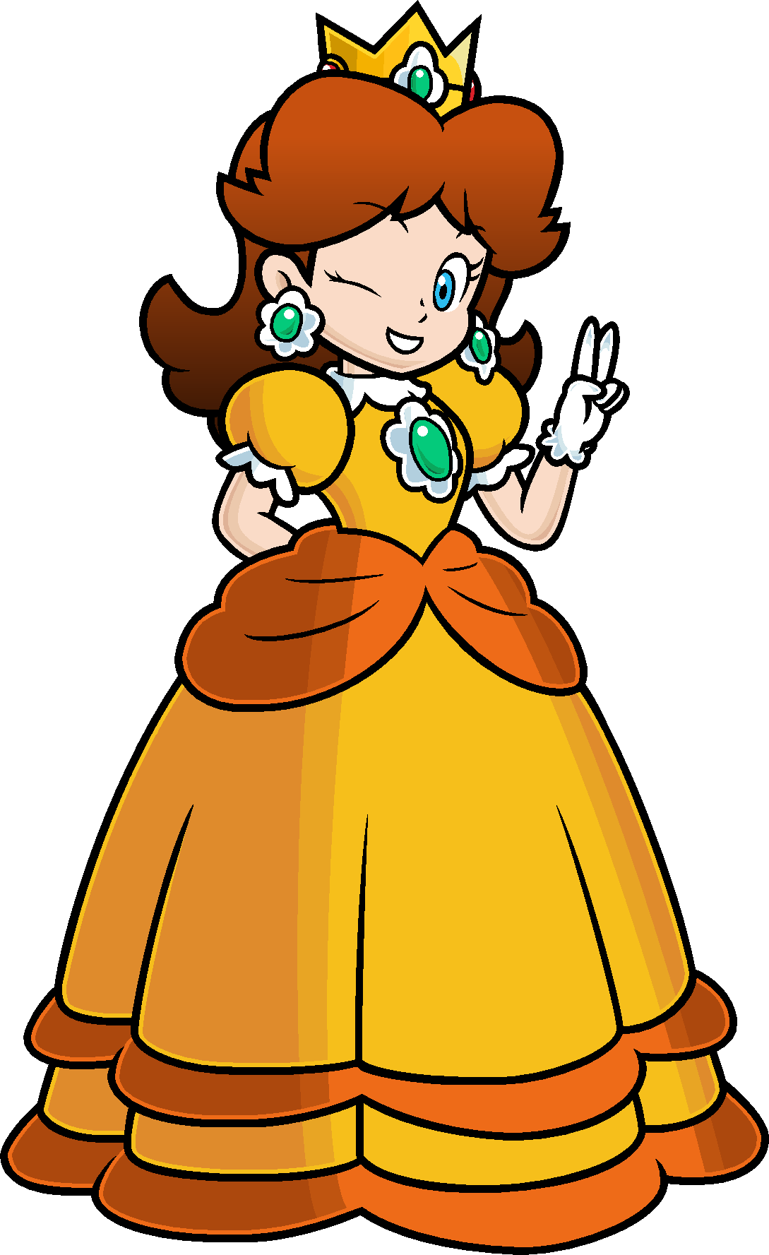 Mario Kart Wii Daisy Bike By Tonytoad22 - Princess Daisy (1089x1777), Png Download