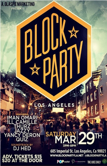 Block Party Flyer Block Party Concert Series Official - Brooklyn Block Party (585x556), Png Download