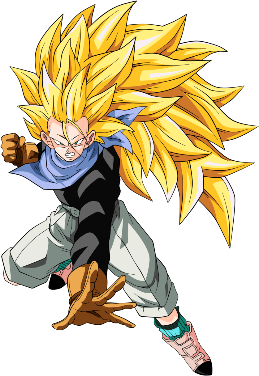 Trunks Super Saiyajin 3ssj3 Kid Trunks - Trunks Gt Ssj3 (1024x1240), Png Download