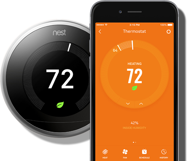 Houston's Certified Nest Pro Installer - Smart Thermostat (603x519), Png Download