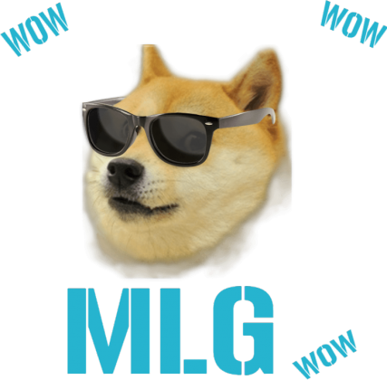 Poduszka, Mlg Doge - Dog With Sunglasses Png (427x420), Png Download