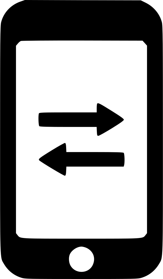 Mobile Conversion Swap Exchange Arrows Direction Phone - Mobile Phone (572x980), Png Download