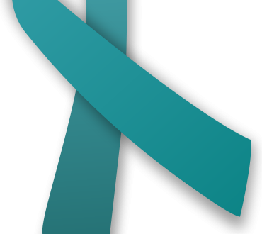 Teal Ribbon - Purple Ribbon (370x330), Png Download