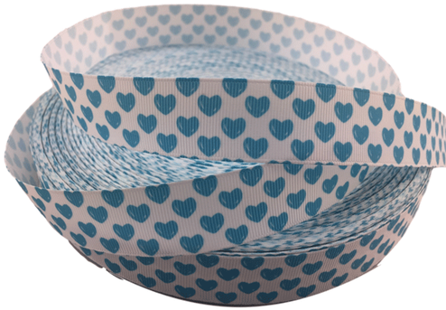Teal Hearts Grosgrain Ribbon 1" - Mypakage Weekday Solid Mpwd_8 Mist/ink Xs (500x500), Png Download