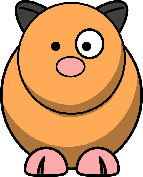 Cute Cartoon Hamsters Clipart (486x600), Png Download