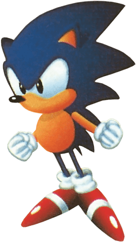#sonic Chaos Sonic I From The Official Artwork Set - Sonic Chaos (500x506), Png Download
