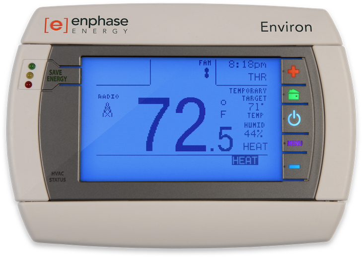 Enphase Environ Smart Thermostat - Solar Panel Control Panel (800x569), Png Download