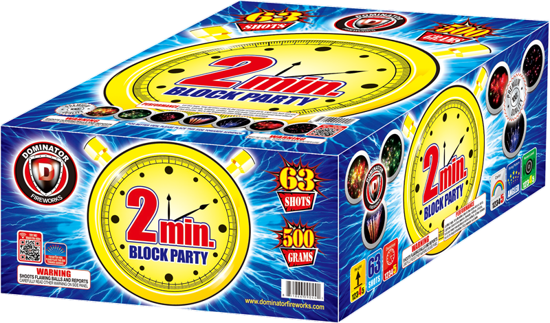 2 Minute Block Party - Fireworks (800x470), Png Download