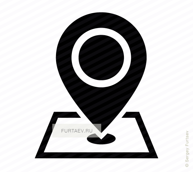 Vector Icon Of Map Marker Showing Location On Map - Target Pointer Map Vector Free (620x553), Png Download