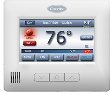 Thermostat - Carrier Comfort Choice Thermostat (380x336), Png Download