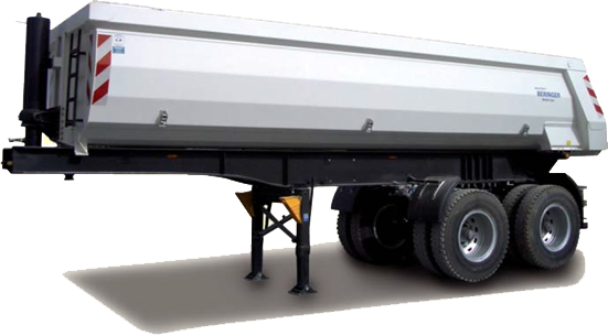 Dumper Semi Trailer - Semi Trailer Png (551x305), Png Download