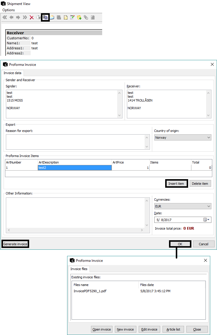 Consignor-invoice2 - Proforma Invoice Answer (738x1144), Png Download