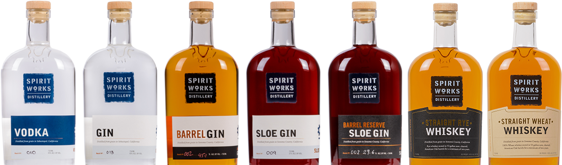 Spirit Works Bottles - Spirit Works Barrel Reserve Sloe Gin (1100x380), Png Download