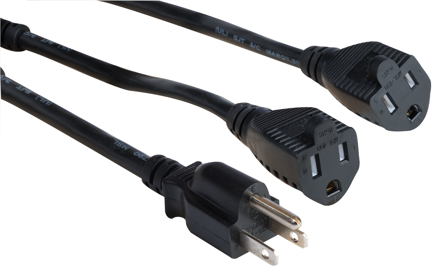 Power Cord Y Cbl 5 15 P 2r 14" - Networking Cables (1600x900), Png Download
