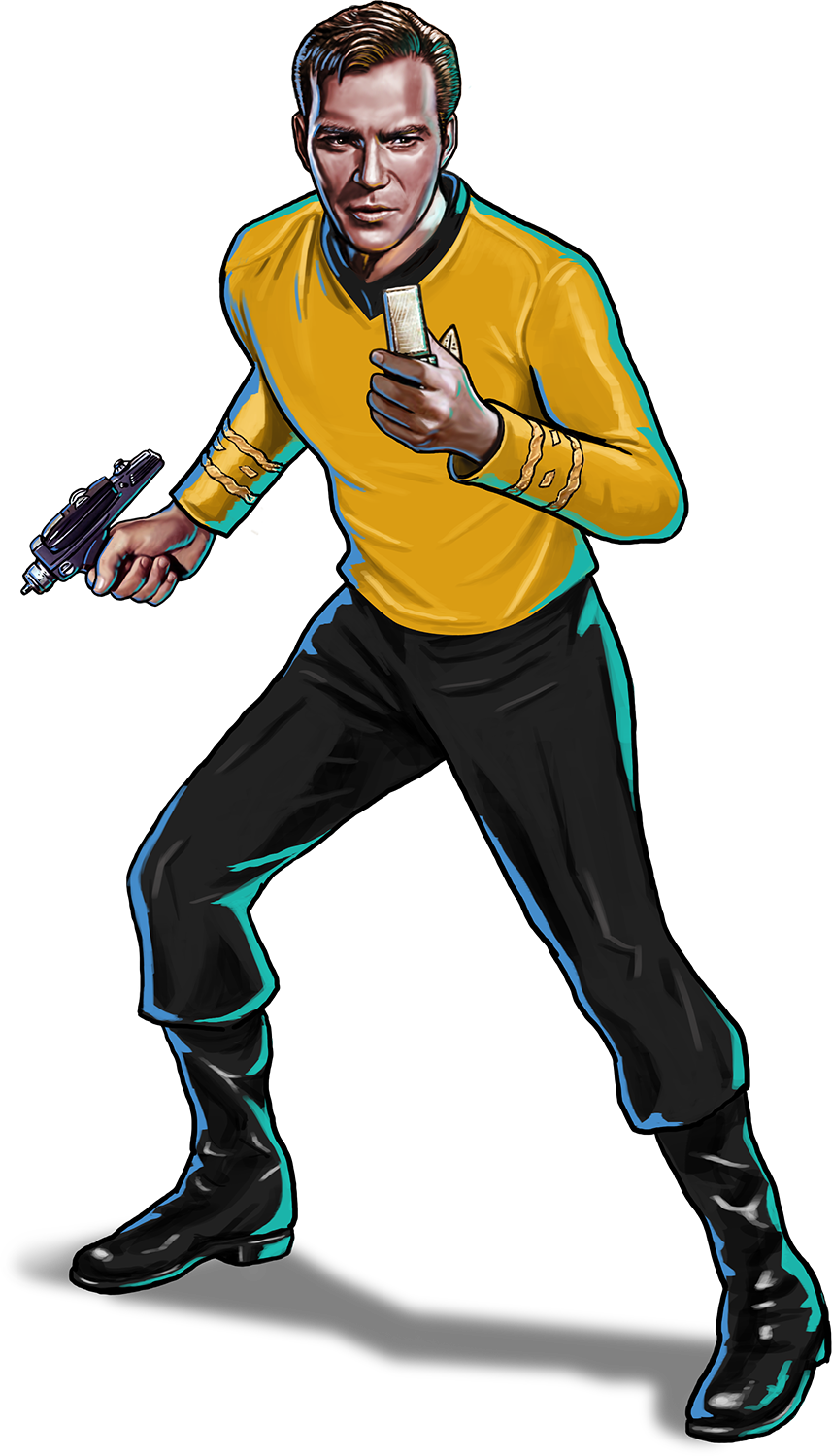 Captain Kirk - Star Trek Timelines Png (857x1500), Png Download