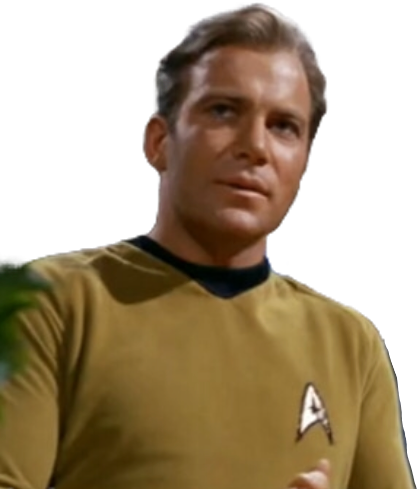 Jimkirk Captainkirk Startrek Startrektos Williamshatner - Star Trek (417x489), Png Download
