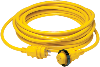 Marinco - Yellow 30 Amp 125v Powercord Plus, 50 Ft (400x400), Png Download