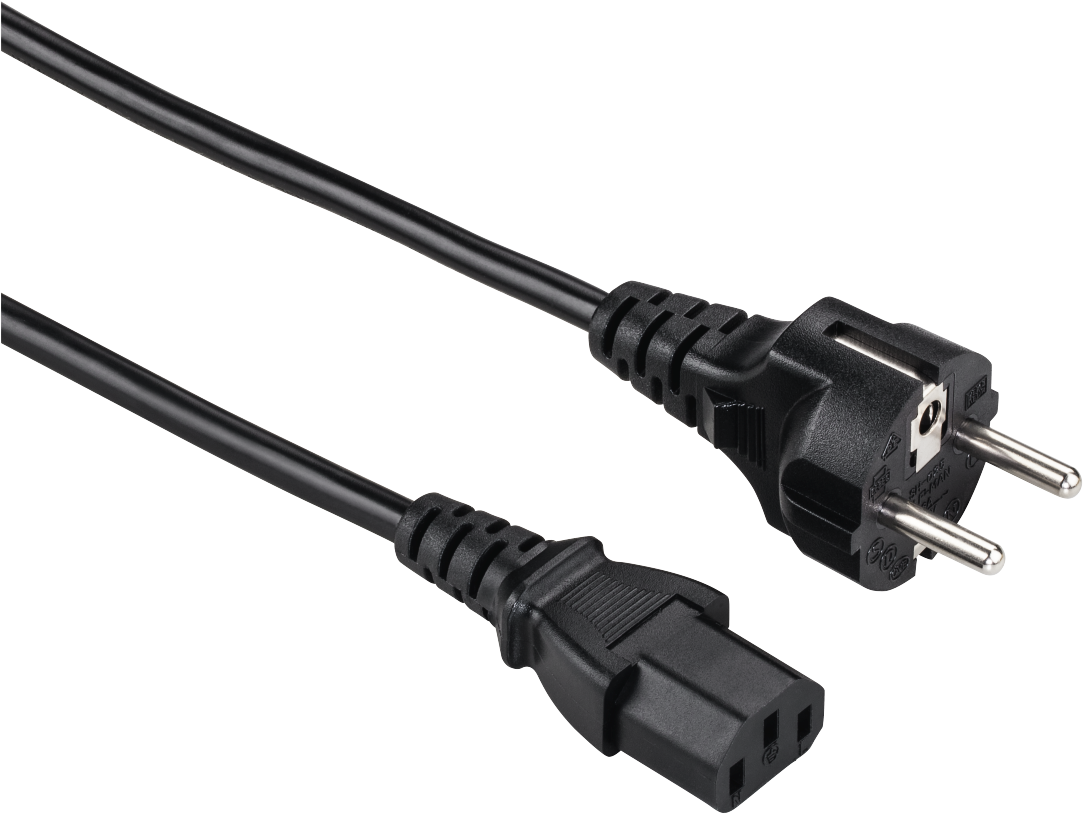 Power Cord, Plug With Earth Contact - Hama Universal Main Cable Power Cable - 1.5 M (1100x1100), Png Download