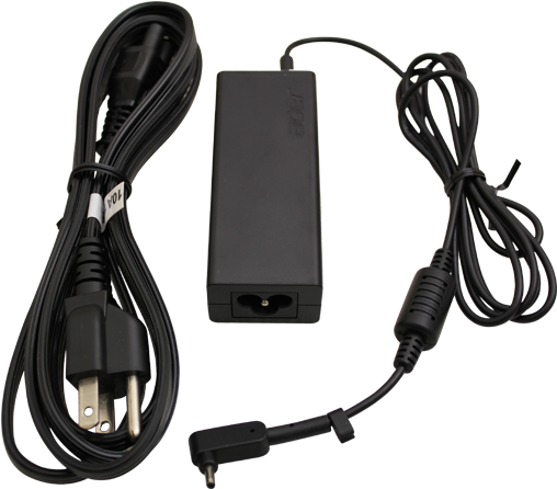 45w Adapter With Power Cord - Small Acer Laptop Charger (536x536), Png Download