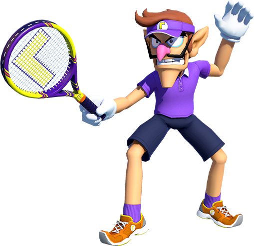 Listen👏here👏boys👐, This Is What Peak Male Athletic - Waluigi Mario Tennis Aces (509x492), Png Download