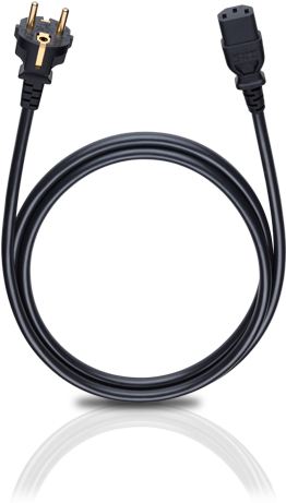 Powercord C - Cable [1x Pg Plug - 1x Iec C13 Socket ] 5 M Black Oehlbach (480x480), Png Download