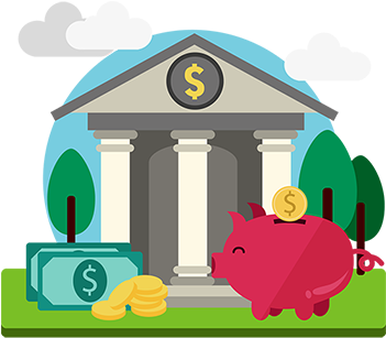 Bank Animated (350x350), Png Download