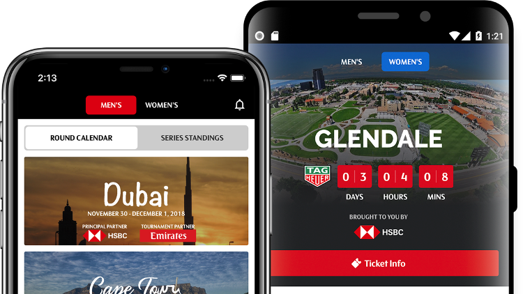 The Official App Of The Hsbc World Rugby Sevens Series - World Rugby Sevens Series (750x422), Png Download