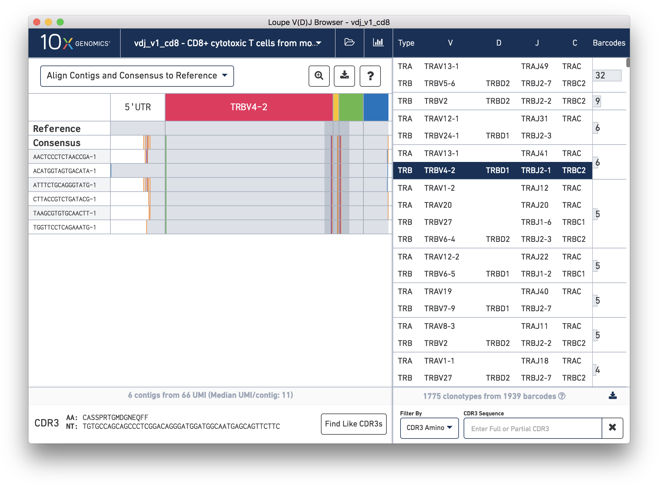 To Enable Chain View, Click On Any Chain In The Clonotype - Software (2272x1680), Png Download