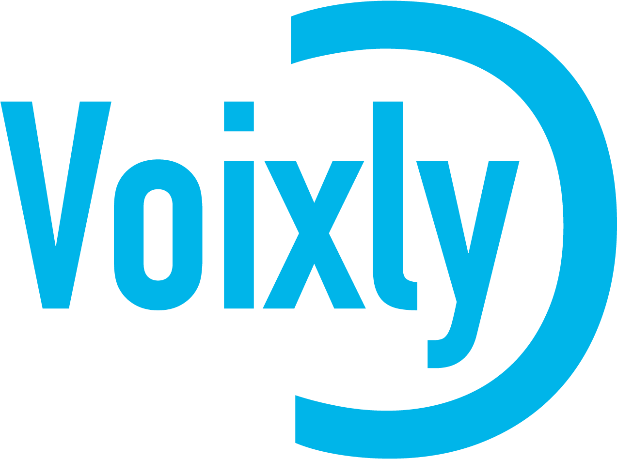 Voixly Logo Small White - Marketing (1305x969), Png Download