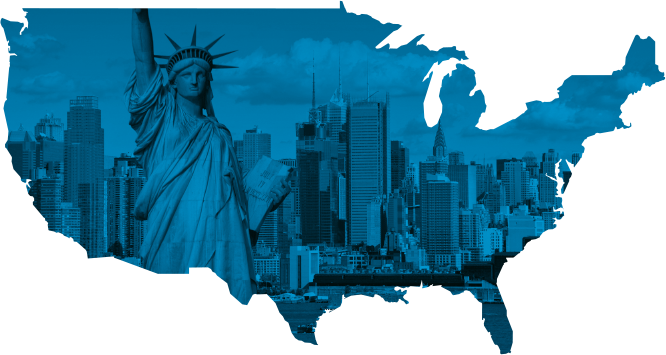 Estados Unidos De América - Statue Of Liberty (666x355), Png Download