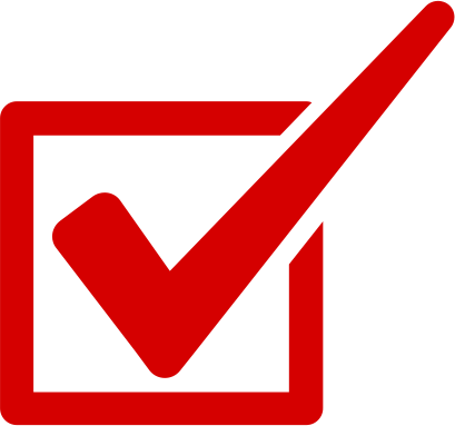 Red Check Mark Png About Us - Red Tick Symbol Png (409x383), Png Download