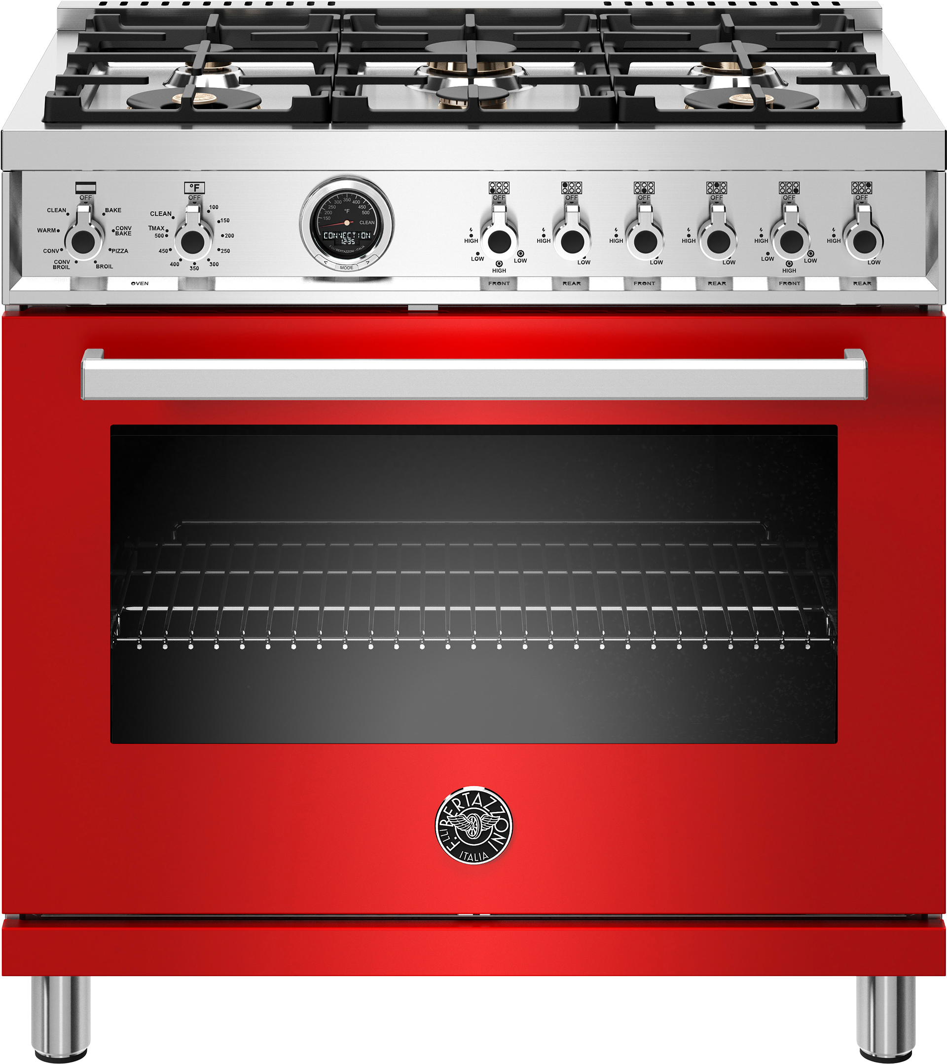 Our Products - 36 Bertazzoni Induction Range Red (2586x2488), Png Download
