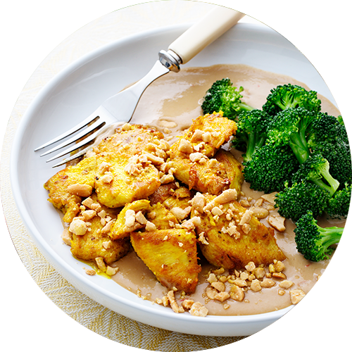 Low-carb Chicken Dishes - Satay Peanut Sauce (500x500), Png Download