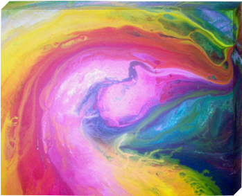 Signed Giclee Limited Edition Print On Canvas Of Original - Painting Melting Colors (420x344), Png Download