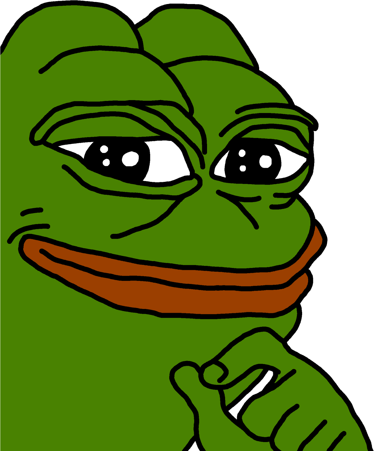 48593227 - > - Smug Pepe Transparent (1038x1000), Png Download
