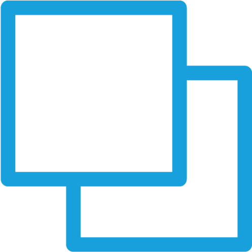 Overlapping Squares Icon To Indicate The Design Flexibility - Overlapping Squares Design Png (622x496), Png Download