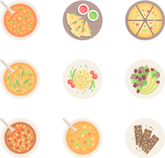 Vegan Food Dishes - Food Wallpaper Top View (600x564), Png Download